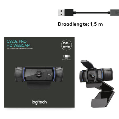 Logitech C920s PRO | 1080p 30FPS USB Webcam met Microfoon - Matmuis - Matmuis