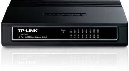 TP-Link TL-SF1016DS | Unmanaged Switch | 16 Poorten | Fast Ethernet (10/100 Mbps) - Matmuis