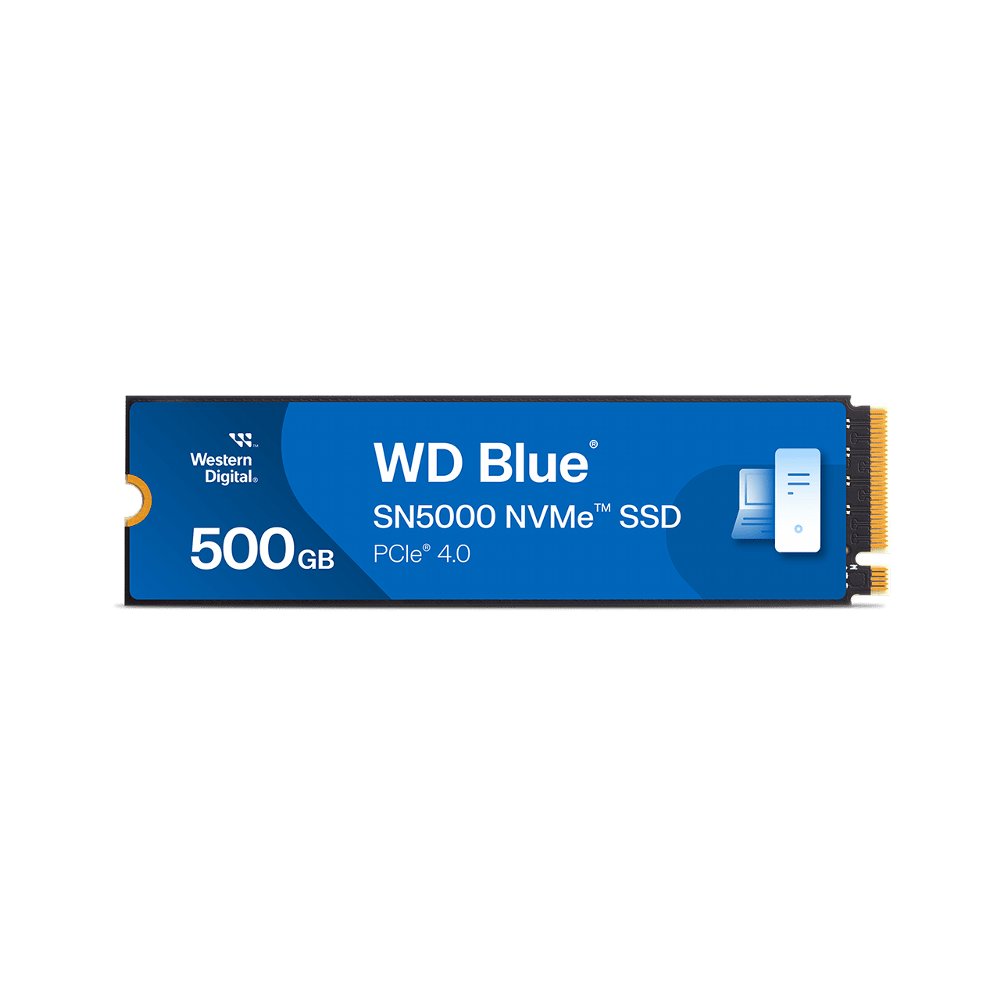 Western Digital Blue SN5000 | 500GB NVMe SSD | M.2 Gen4 | 5.000MB/s Lezen | 4.000MB/s Schrijven - Matmuis