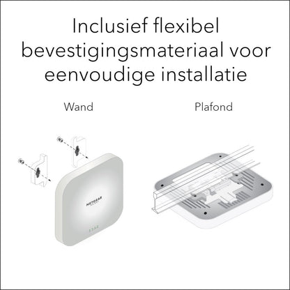 Netgear Insight WAX210 | WiFi 6 Access Point (AX1800) | 1800 Mbit/s | PoE (802.3at) | Inclusief Montagebeugel - Matmuis