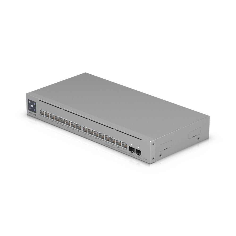 Ubiquiti UniFi Switch Pro Max 16 PoE | 16-Poorts 2.5G Switch | Managed L3 | 4x PoE++ + 12x PoE+ | Zilver - Matmuis
