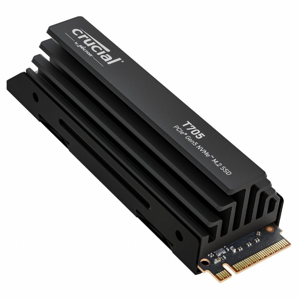 Crucial T705 | 2 TB NVMe SSD | M.2 Gen5 | tot 14.500 MB/s Lezen | tot 12.700 MB/s Schrijven | Heatsink - Matmuis - Matmuis