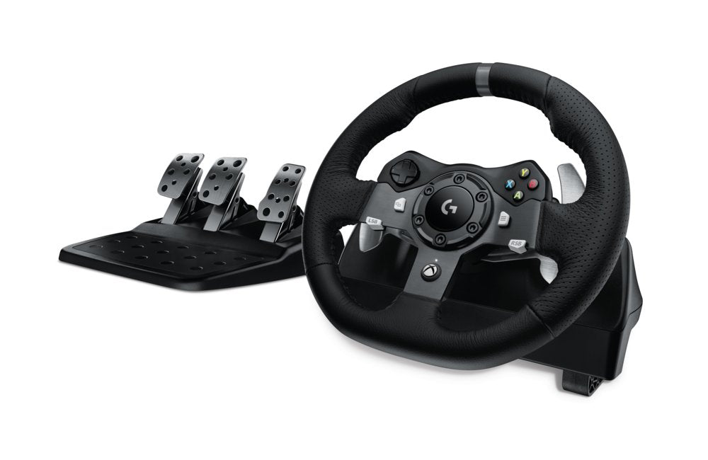 Logitech G920 Driving Force | Racestuur en pedalen | Force Feedback | 900° rotatie | USB 2.0 | Compatibel met Xbox Series X|S, Xbox One en PC | Zwart - Matmuis - Matmuis