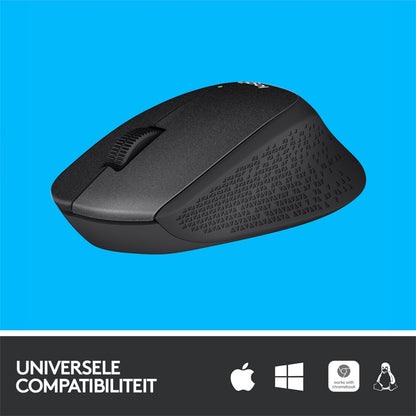 Logitech M330 Silent | Draadloze Muis | Rechtshandig | RF | 1000 DPI | Zwart - Matmuis - Matmuis