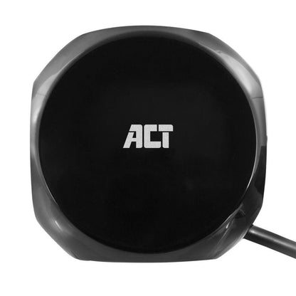 ACT AC2400 | Stekkerdoos | 3 Stopcontacten | Zwart - Matmuis - Matmuis