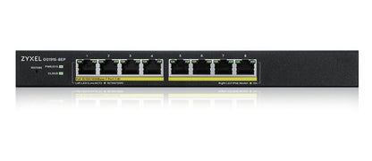 Zyxel GS1915-8EP Managed L2 Gigabit PoE+ Switch | 8 Poorten | NebulaFlex | Zwart - Matmuis