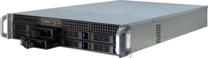 Inter-Tech IPC 2U-2408 Rack Zwart, Roestvrijstaal - Matmuis
