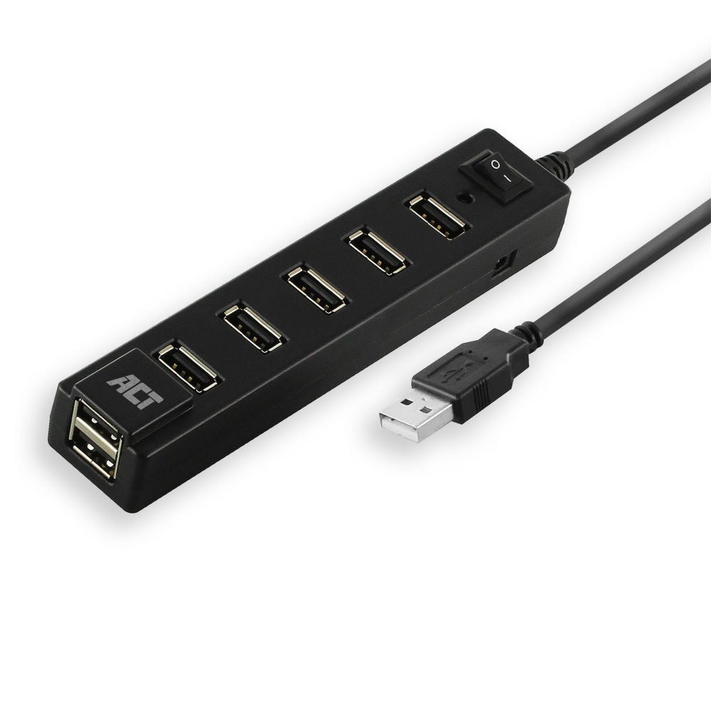 ACT AC6215 | USB 2.0 Interface Hub | 480 Mbps | Zwart - Matmuis - Matmuis