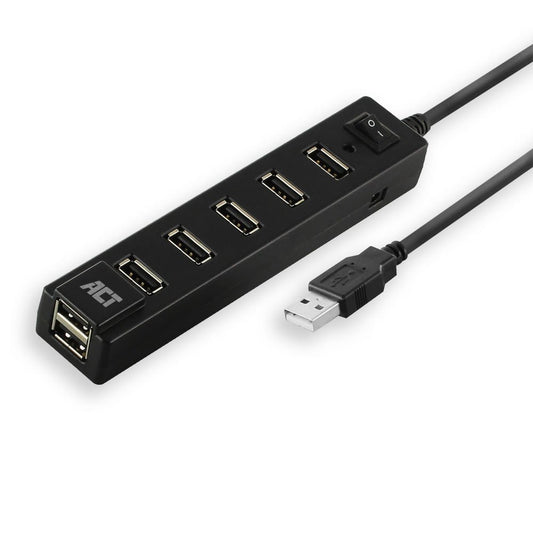 ACT AC6215 | USB 2.0 Interface Hub | 480 Mbps | Zwart - Matmuis - Matmuis