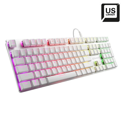 Sharkoon PureWriter RGB Wit | Bedraad Toetsenbord | QWERTY US - Matmuis - Matmuis