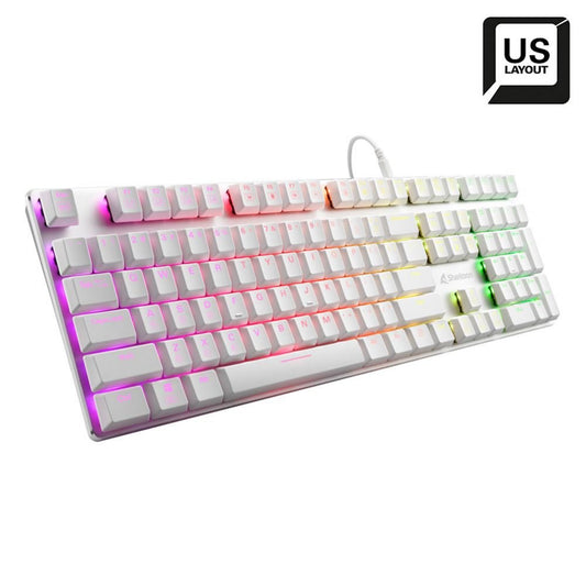 Sharkoon PureWriter RGB Wit | Bedraad Toetsenbord | QWERTY US - Matmuis - Matmuis