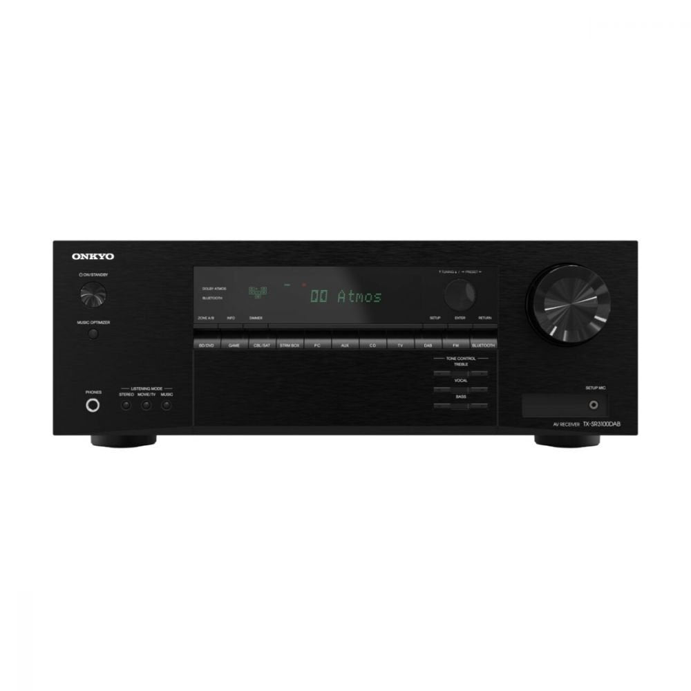 Onkyo TX-SR3100 | 5.2-kanaals AV-Receiver | 5× 80W | HDMI 2.1 (4 in / 1 uit) | 8K | DAB+ - Matmuis