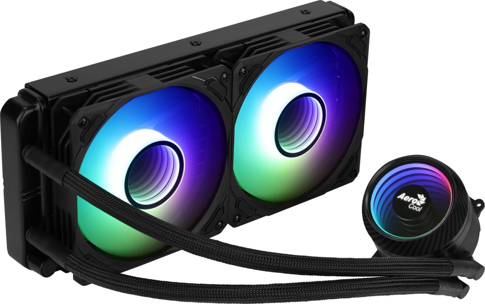 Aerocool Mirage L240 2 x 120MM ARGB RGB/GAMING Waterkoeler - Matmuis