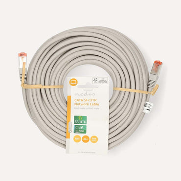 Nedis CCGL85220GY200 | Netwerkkabel Cat6 SF/UTP | 20 m | Grijs | RJ45 Male-naar-RJ45 Male - Matmuis - Matmuis