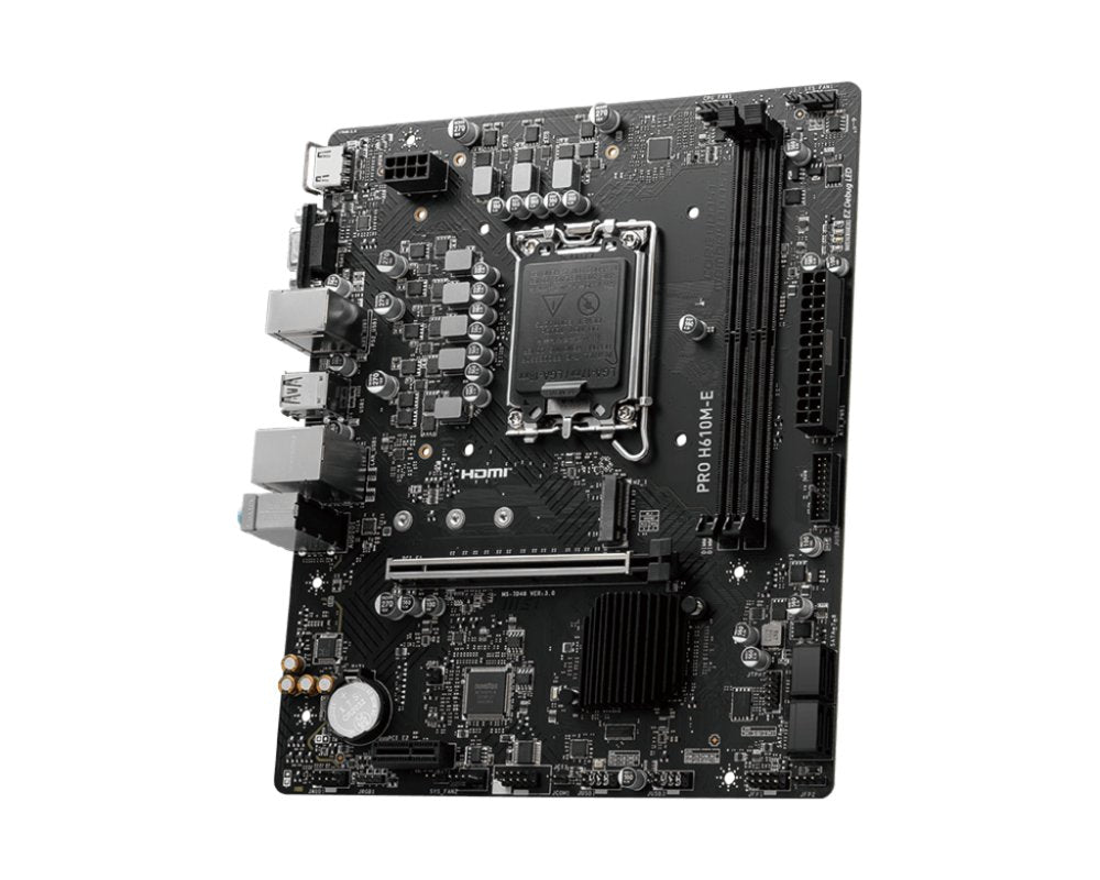 MSI PRO H610M-E | Socket LGA 1700 | Intel H610 | 2xDDR5 | Micro-ATX | Moederbord - Matmuis - Matmuis