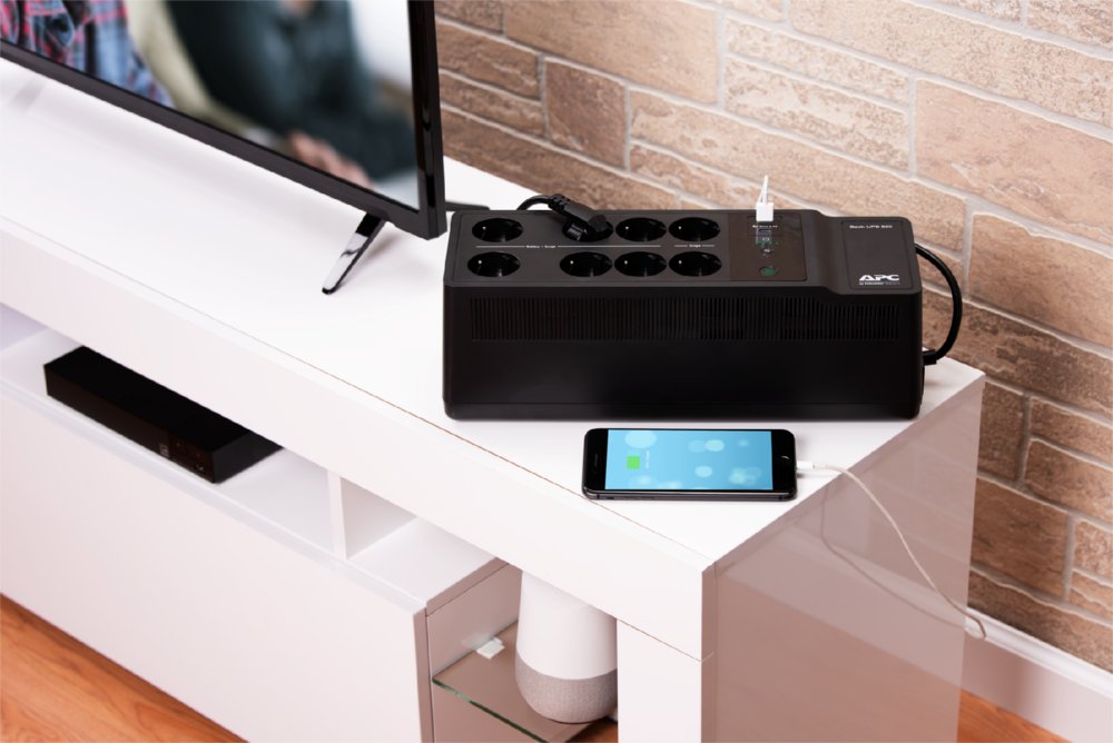 APC Back-UPS BE850G2-GR | 850 VA | 8 Schuko Stopcontacten (6 op Accu) | USB Type-A & C | AVR Spanningstabilisatie | Bescherming tegen Stroomstoringen - Matmuis