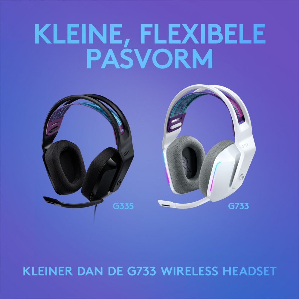 Logitech G335 | On-Ear Gaming Headset 3,5mm Connector | Zwart - Matmuis - Matmuis