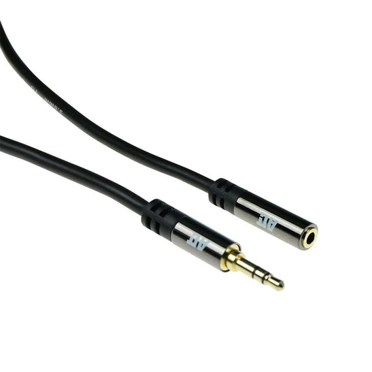 ACT AC3615 | 3.5mm Audiokabel | 2 Meter | Stereo Jack naar Jack | Zwart - Matmuis - Matmuis