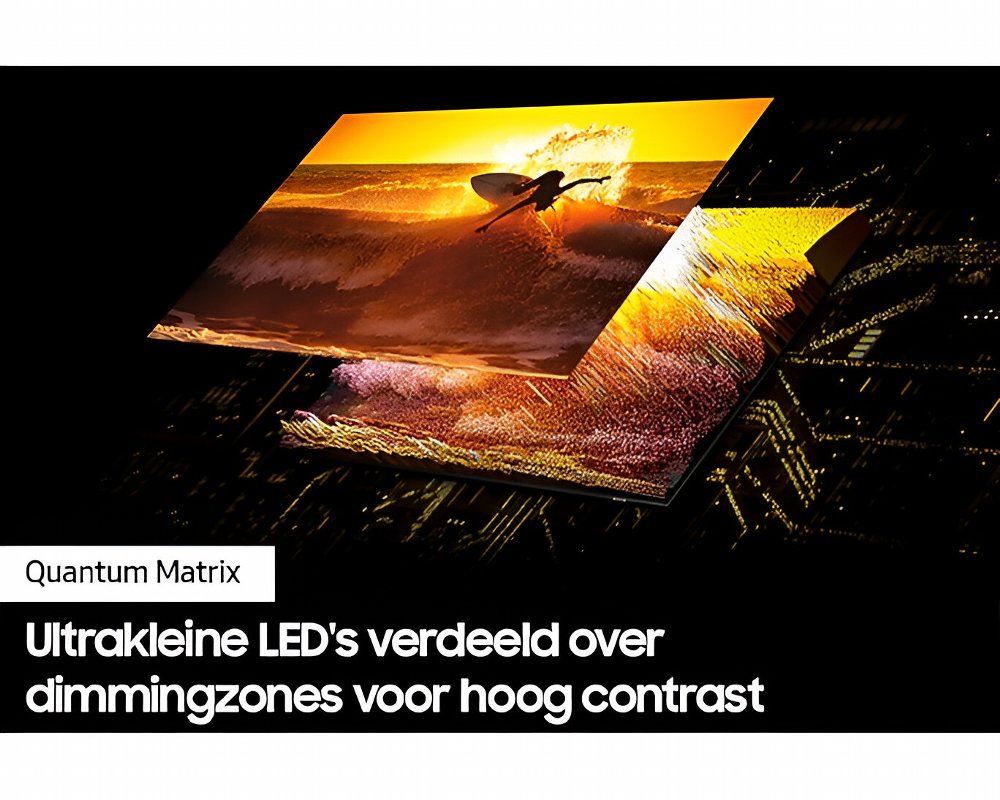 Samsung QE55QN88DBT | 55'' Ultra HD 4K | Neo QLED Smart TV met Tizen & HDR10+ | Local Dimming | Wifi | 100Hz - Matmuis