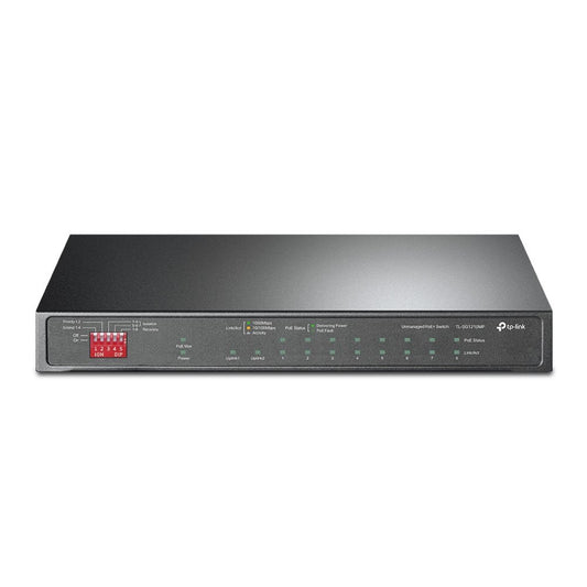 TP-Link TL-SG1210MP | Unmanaged Switch | 10 Poorten | Gigabit Ethernet (10/100/1000 Mbps) | 8x PoE+ | Desktop - Matmuis