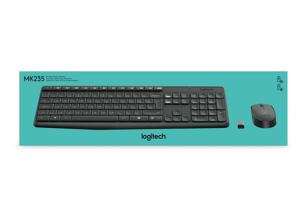 Logitech MK235 | Draadloze Muis en Toetsenbordcombo | QWERTY - Matmuis - Matmuis