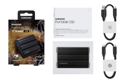 Samsung T7 Shield 4TB Portable SSD | 1.050MB/s | Zwart - Matmuis - Matmuis