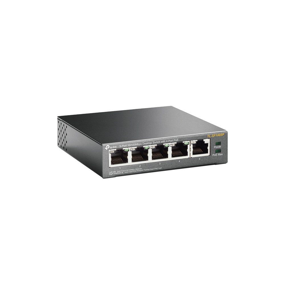 TP-Link TL-SF1005P | Unmanaged Switch | 5 Poorten | Fast Ethernet (10/100 Mbps) | PoE | Zwart - Matmuis