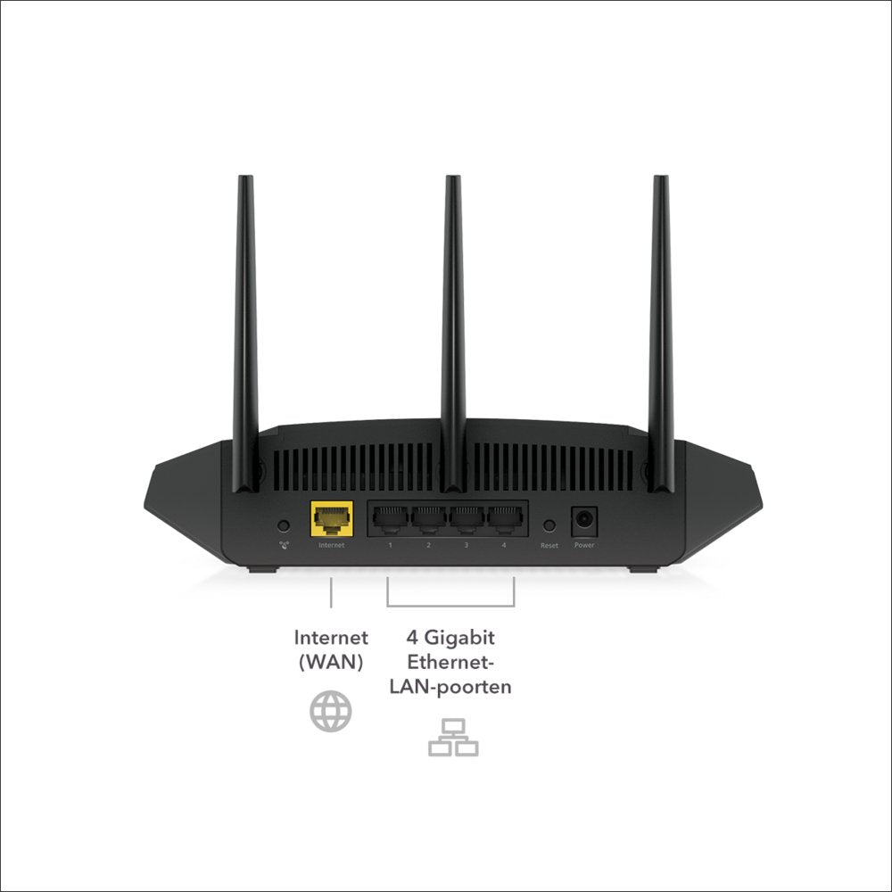 NETGEAR Nighthawk 4-Stream AX1800 | Wifi 6 Router | Gigabit Ethernet Dual-band (2.4 GHz / 5 GHz) | 1200Mbit/s - Matmuis - Matmuis