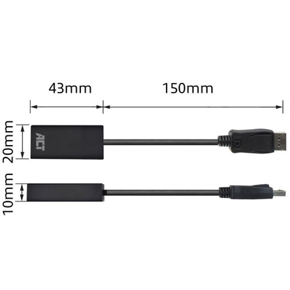 ACT AC7555 DisplayPort naar HDMI Adapter | Female | 4K | Zip Bag - Matmuis - Matmuis