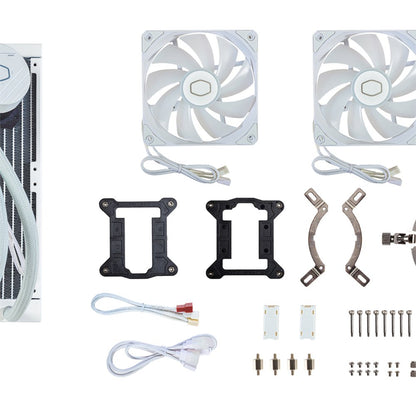 Cooler Master MasterLiquid 240L ARGB | White Edition | All-in-One CPU Waterkoeler - Matmuis
