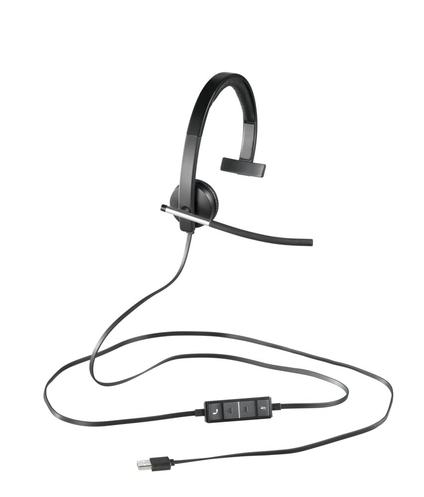 Logitech H650e | Bedrade On-ear Mono Headset | USB-A | Zwart/Zilver - Matmuis - Matmuis