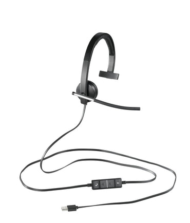 Logitech H650e | Bedrade On-ear Mono Headset | USB-A | Zwart/Zilver - Matmuis - Matmuis