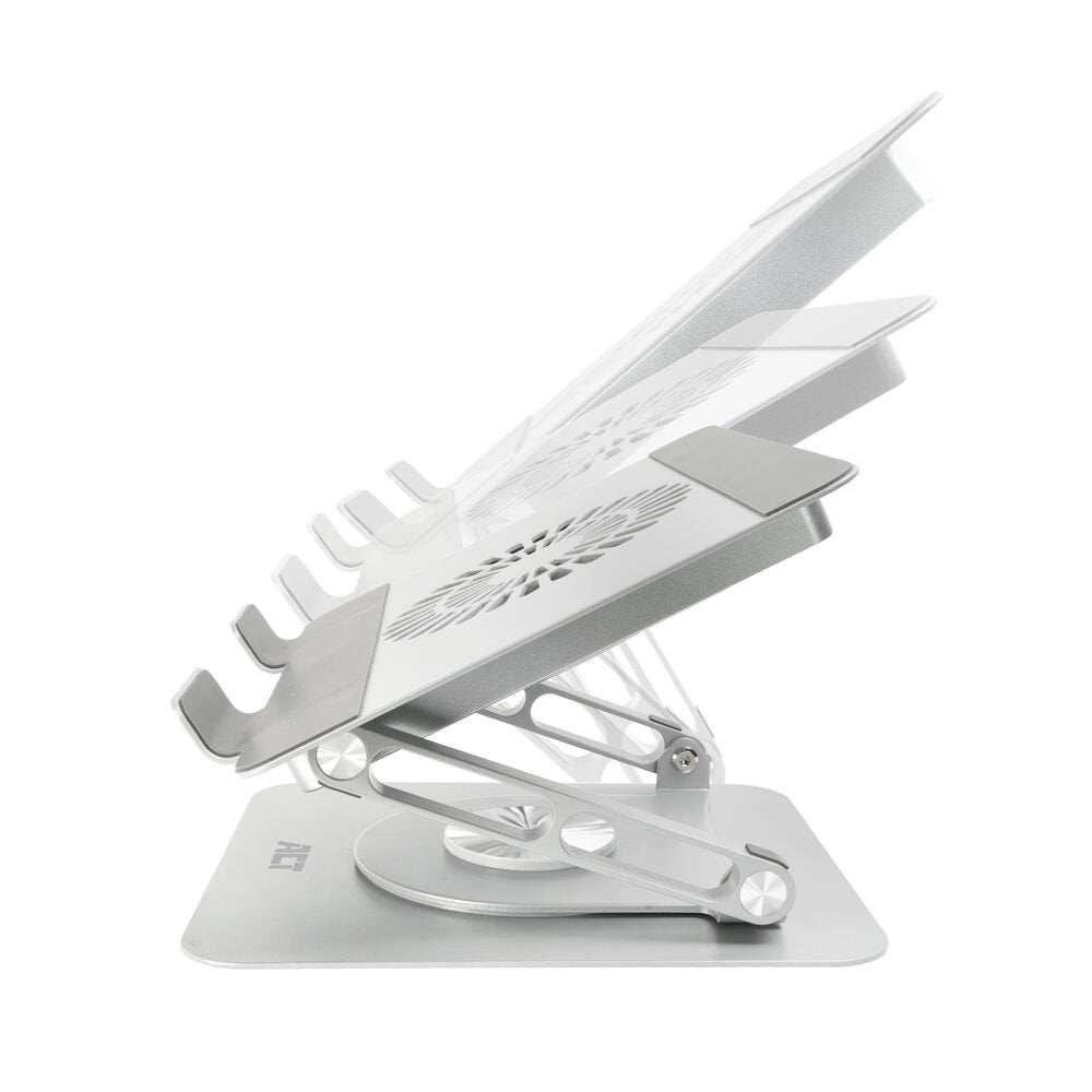 ACT AC8106 | 360° Draaibare Laptopstandaard | Met Ventilator | Traploos Verstelbaar - Matmuis