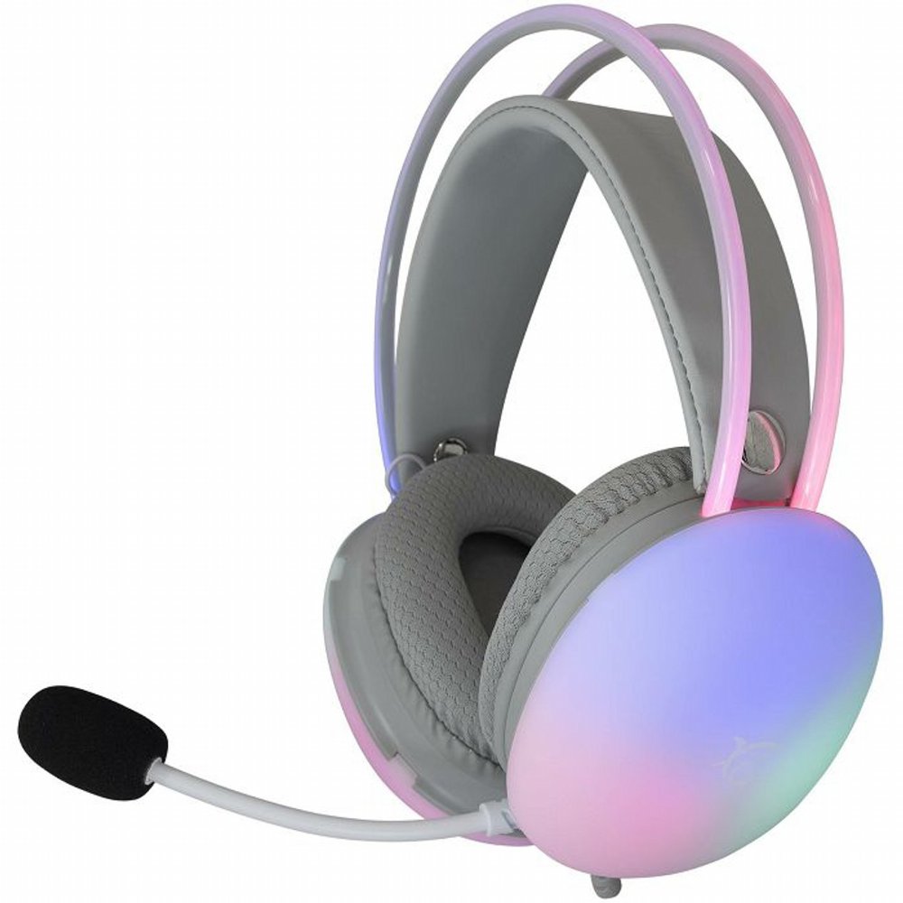 White Shark Firefly RGB | On-Ear Gaming Headset | 3,5mm Connector & USB-A | Wit - Matmuis - Matmuis