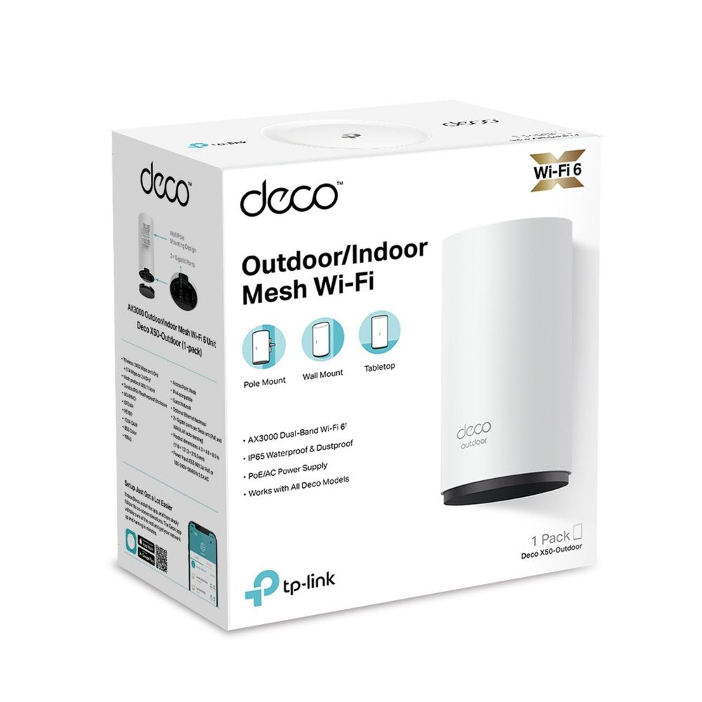 TP-Link Deco X50-Outdoor (1-pack) | Dual-band WiFi 6 Mesh Router | Gigabit Ethernet | AX3000 - Matmuis - Matmuis