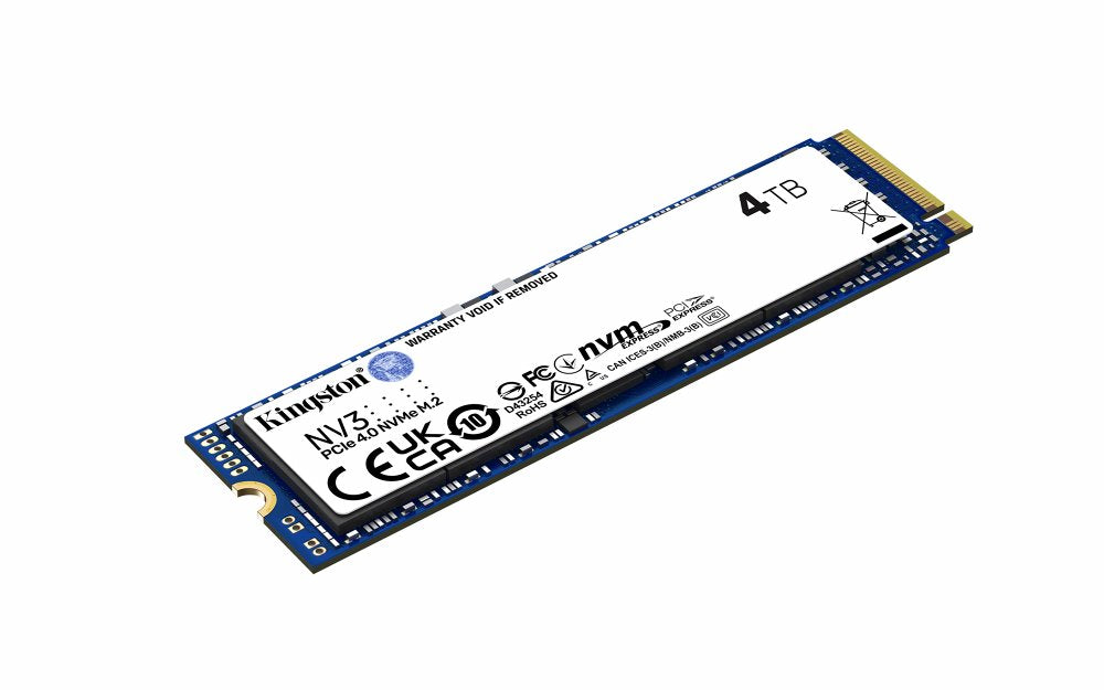 Kingston NV3 | 4TB NVMe SSD | M.2 | Gen4 | 6.000MB/s Lezen | 5.000MB/s Schrijven - Matmuis