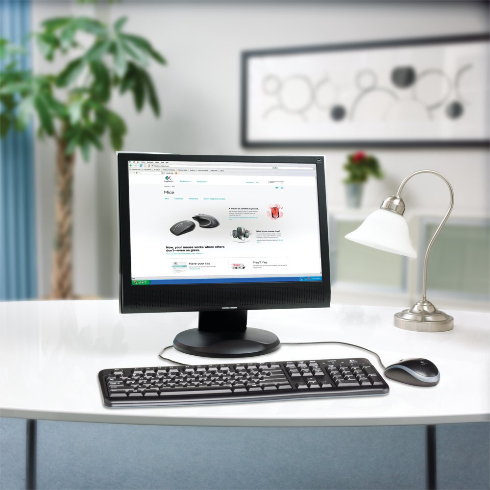 Logitech MK120 | Bedrade Muis en Toetsenbordcombo | QWERTY - Matmuis - Matmuis
