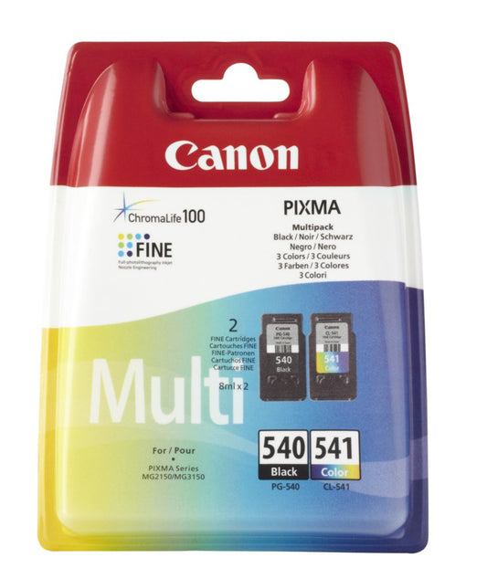Canon PG-540/CL-541 | Originele Zwarte/Cyaan/Magenta/Geel Inktcartridges | 2-Pack - Matmuis - Matmuis