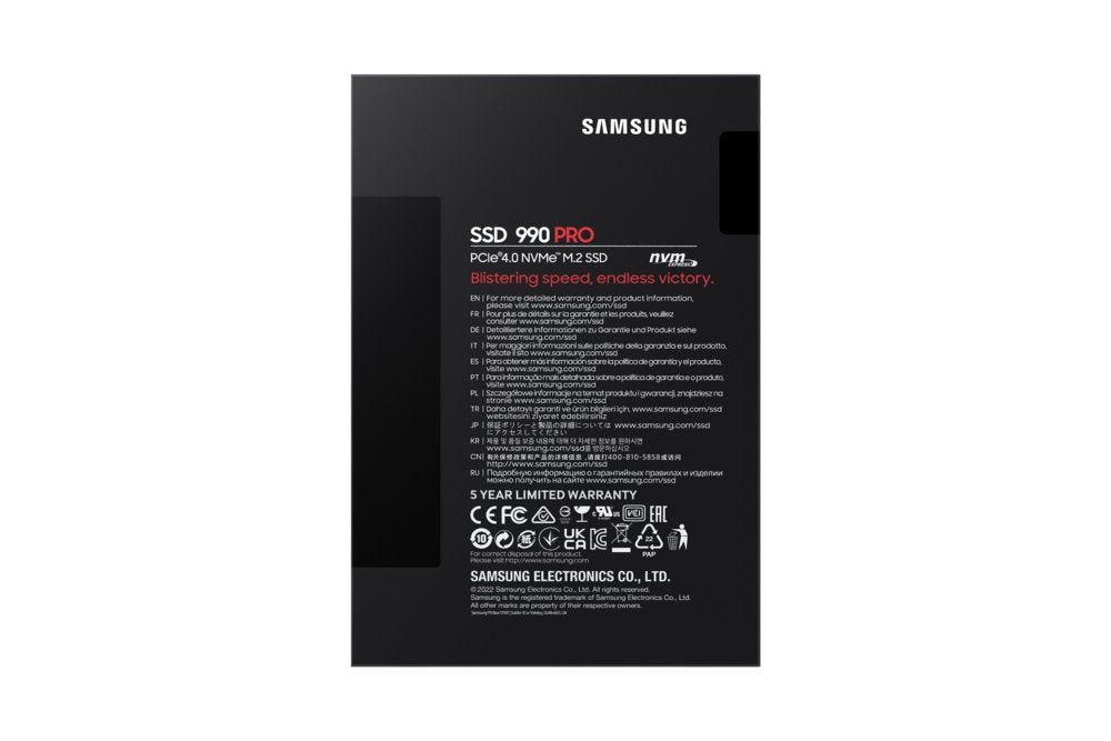Samsung 990 PRO | 2TB NVMe SSD | M.2 Gen4 | 7.450MB/s Lezen | 6.900MB/s Schrijven - Matmuis