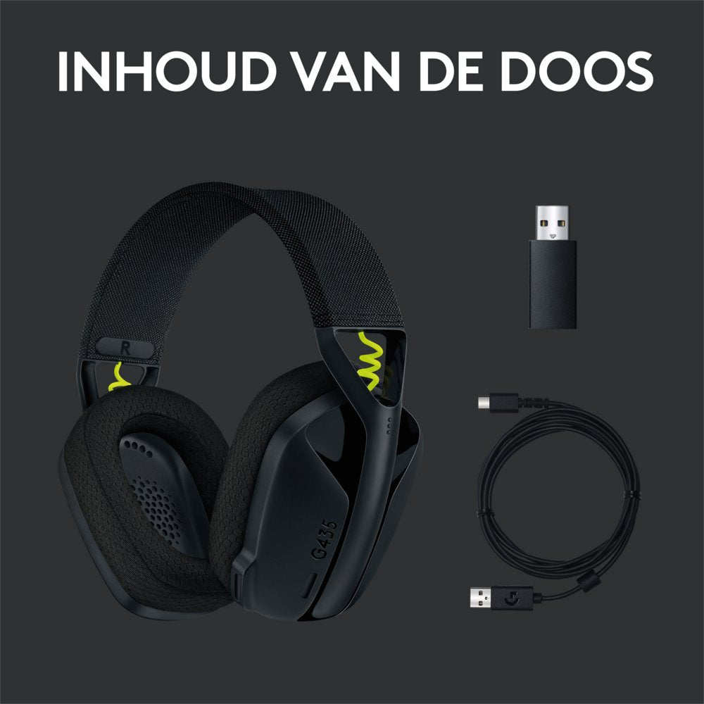 Logitech G435 Wireless Gaming Headset | Bluetooth & Lightspeed | Hoofdband | Zwart - Matmuis - Matmuis