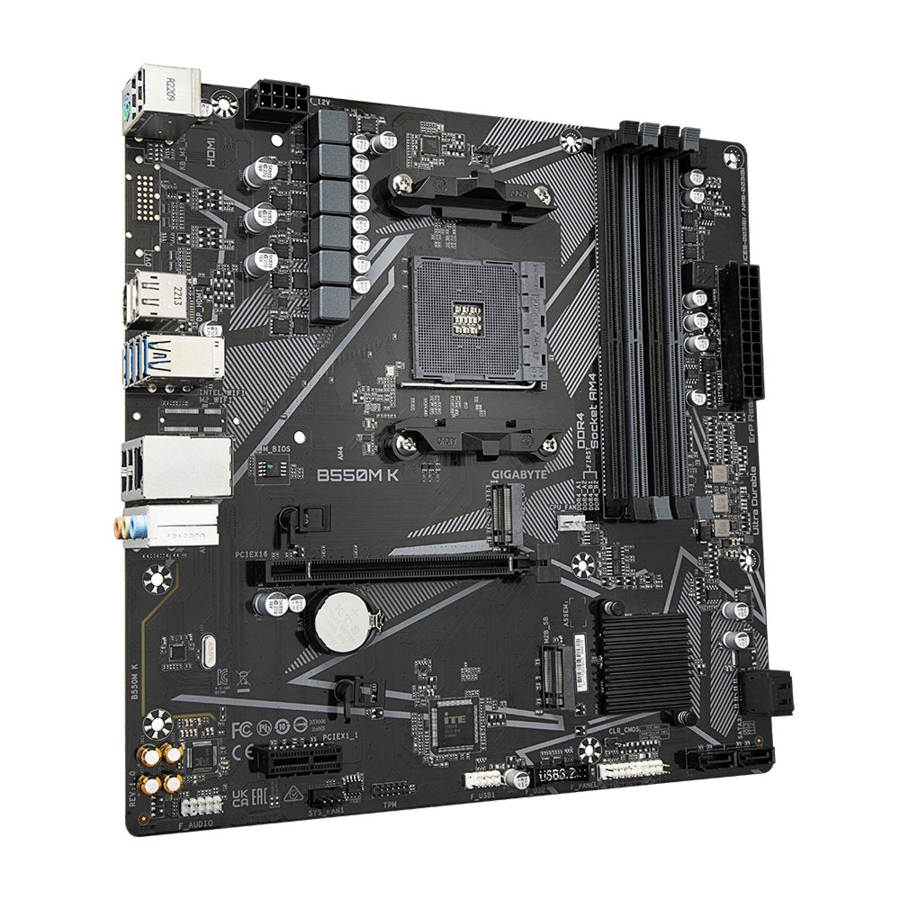Gigabyte B550M K 1.0 | Socket AM4 | AMD B550 | 4xDDR4 | Micro-ATX | Moederbord - Matmuis - Matmuis