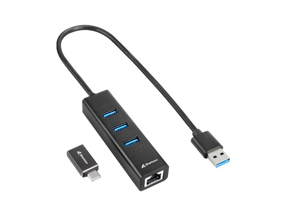 Sharkoon 4044951037575 | Docking Station & Poortreplicator | USB-C 3.2 Gen 1 | Draadloos | Zwart - Matmuis - Matmuis
