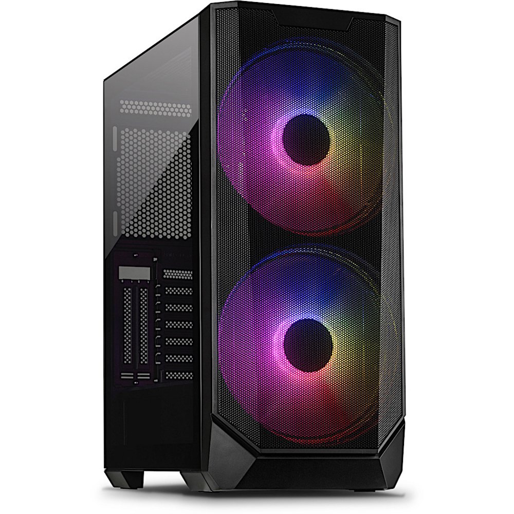 Inter-Tech IT-3503 Airstream RGB | Tower Case | Zwart - Matmuis