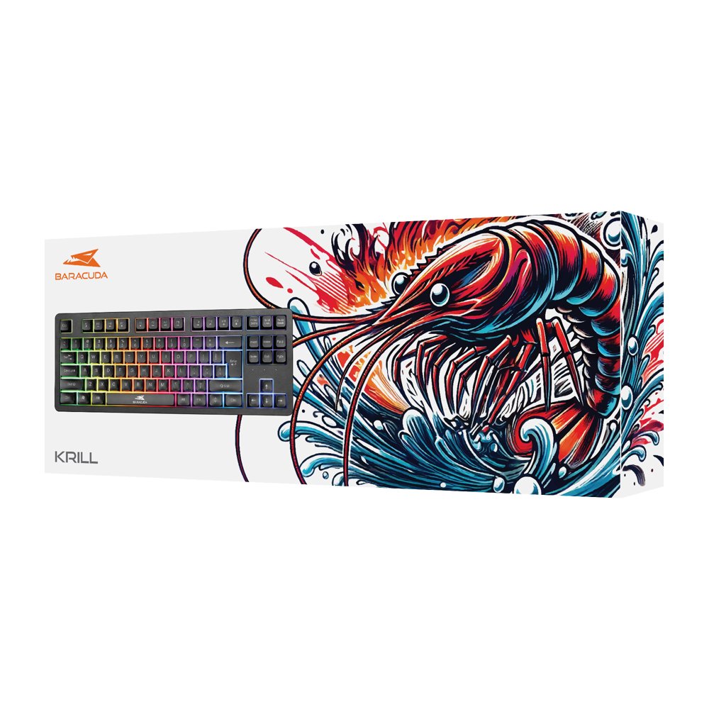 Baracuda KRILL RGB | Tenkeyless Bedraad Gaming Toetsenbord | QWERTY | Zwart