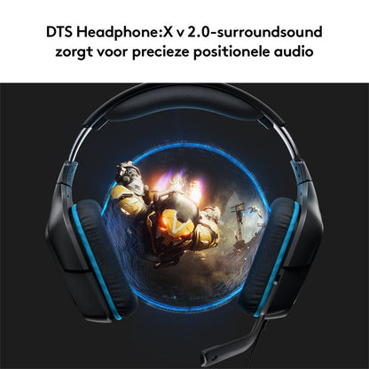 Logitech G432 | Bedrade Over-ear Gaming Headset 3.5mm Connector | 7.1 Surround | Zwart/Blauw - Matmuis - Matmuis