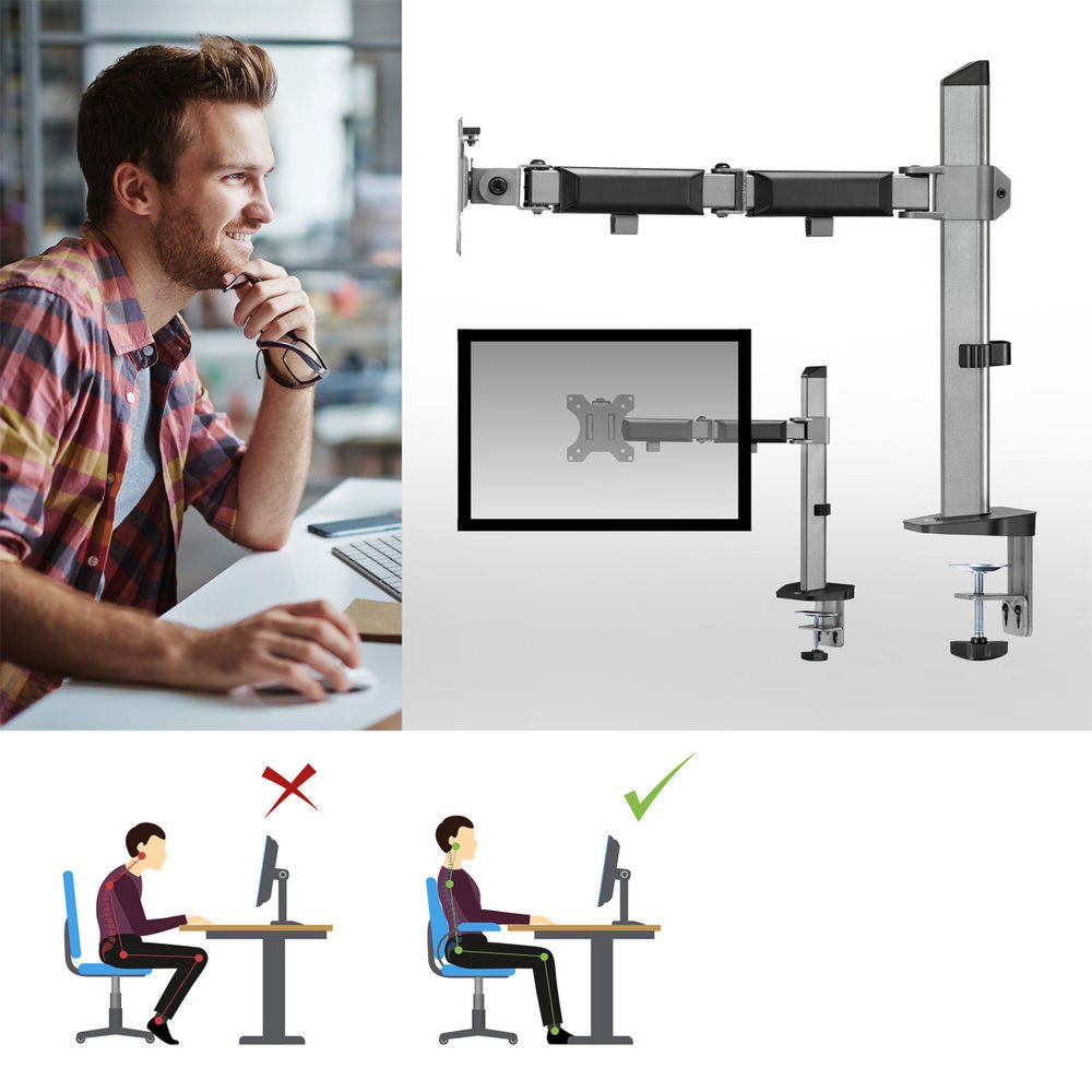 ACT AC8335 | Verstelbare Monitor-bureaubeugel | Tot 32