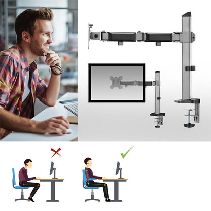 ACT AC8335 | Verstelbare Monitor-bureaubeugel | Tot 32" | Max 9kg | VESA 100x100 | 1 Monitor - Matmuis - Matmuis