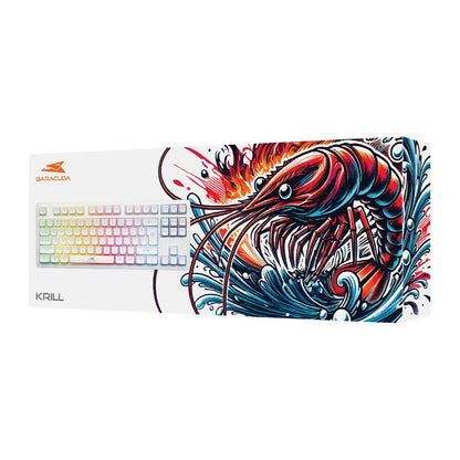 Baracuda KRILL RGB | Tenkeyless Bedraad Gaming Toetsenbord | QWERTY | Wit - Matmuis - Matmuis
