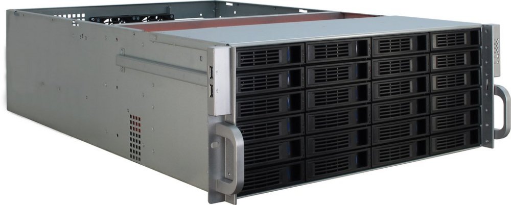 Inter-Tech 4U-4424 | Server Rack Case | Zwart/Zilver - Matmuis