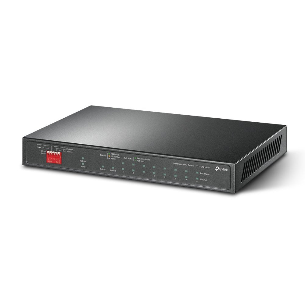 TP-Link TL-SG1210MP | Unmanaged Switch | 10 Poorten | Gigabit Ethernet (10/100/1000 Mbps) | 8x PoE+ | Desktop